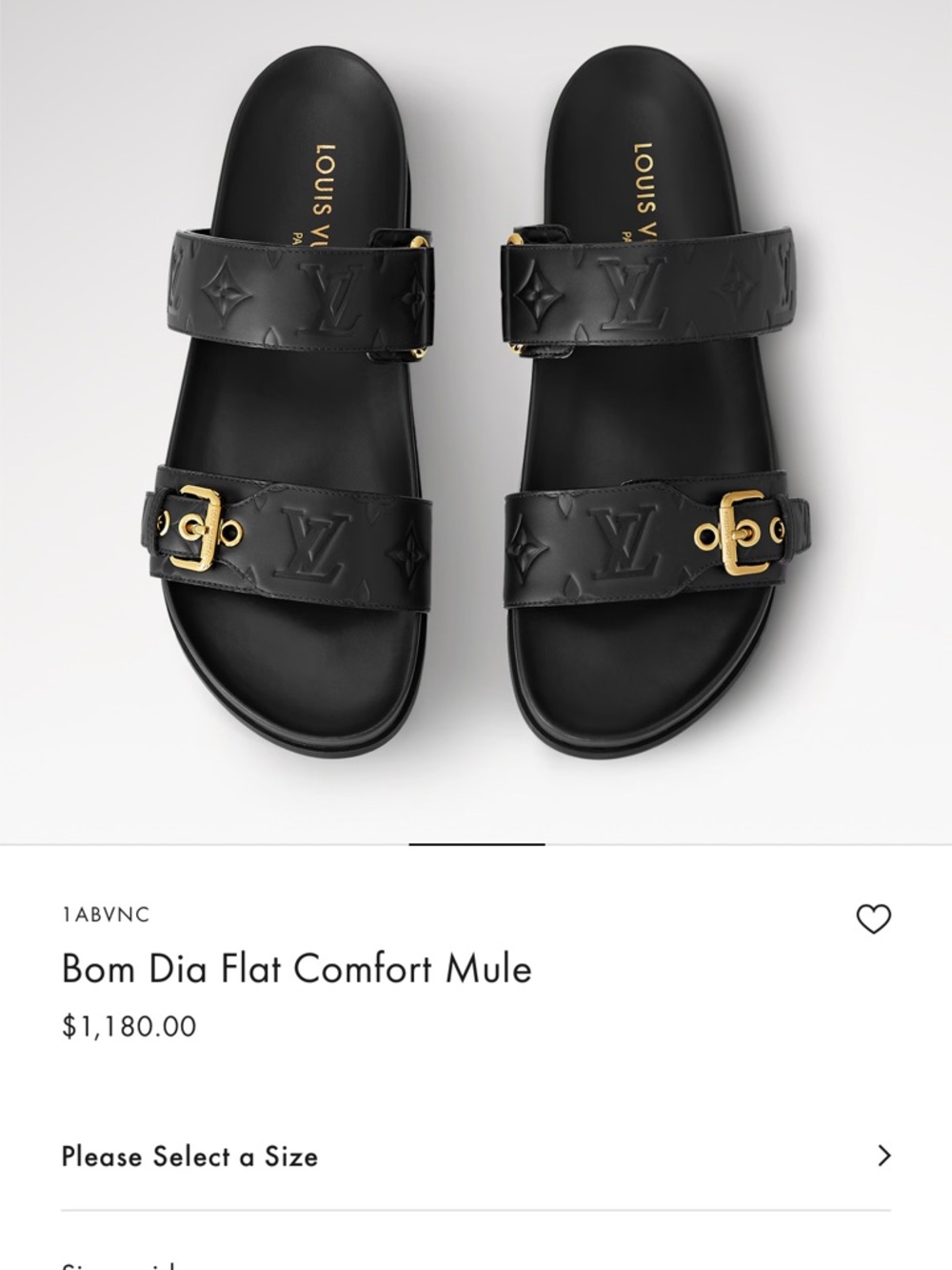 Louis Vuitton in Black Monogram Buckle Slide Sandals